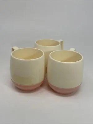 $12 • Buy Vintage Set MCM Bopp-Decker Plastics VACRON WARE Pastel Mugs Set Of 3 Pink Cups