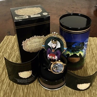 $124.99 • Buy Disney Villains Evil Queen Old Hag Watch (#1458) & Sculpture #7 LE