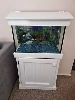 2ft White Fish Tank & Cabinet • $85