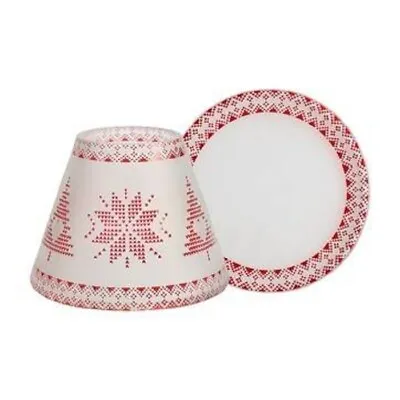 £10.25 • Buy Small Shade & Tray Set Votive Mountain Holiday Christmas Holiday Nordic Xmas NEW