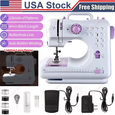 Electric Sewing Machine Portable Crafting Mending Machine 12 Built-In Stitches • $32.98