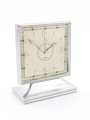 £2589.94 • Buy Very Rare Omega Desk Clock 8 Days Alarm Art Deco Case