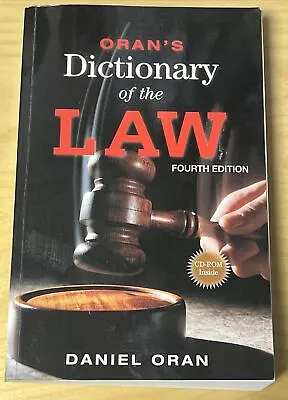 Oran's Dictionary Of The Law Paperback By Oran Daniel; Tosti Mark Like Ne... • £95