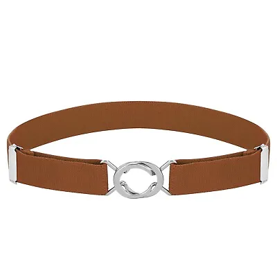 Buyless Fashion Kids Baby Adjustable Elastic Stretch Belt Silver Twisted Buckle • $9.47