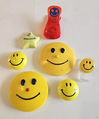 Lot Of 7 Vintage Y2K Smile Smiley Refrigerator Magnet Fridge Set Advertising  • $17.95