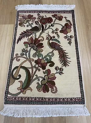 Oriental Kashmir Persian  Hand Knotted Wool Rug CarpetHome Decor Area 100x64 • $590