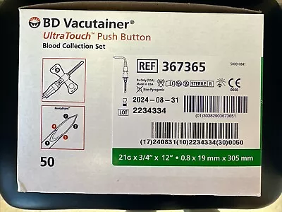 Vacutainer Butterfly 21g 367365 Case Of 200 • $180
