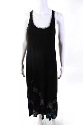 Angel Womens Jeryse Knit Leopard Mesh Applique Maxi Dress Black Size L • $2.99