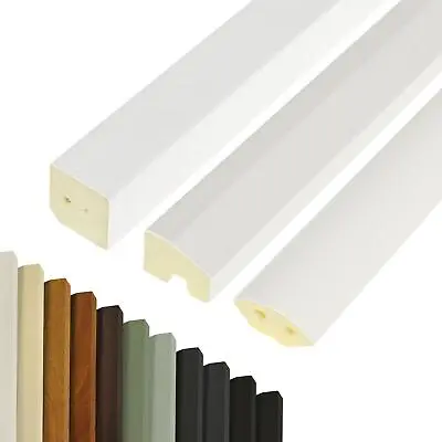 UPVC Plastic Window Door Trim Quadrant Square Cover 2.5m PVC Corner Fillet Bead • £2.01