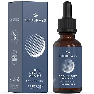 £19.95 • Buy High Strength CBD Oil By Goodrays, Night Drops For Sleep, Anxiety And Stress
