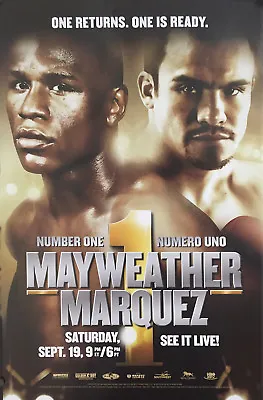 Original Floyd Mayweather V Juan Manuel Marquez Boxing Fight Poster Fight Poster • $19.95