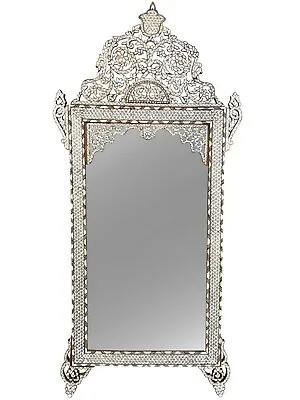 Antique Mother Of Pearl Inlaid Mirror • $3750