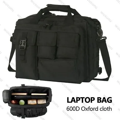 Mens Military Tactical Laptop Bag Briefcase Shoulder Messenger Nylon Handbag • £28.99