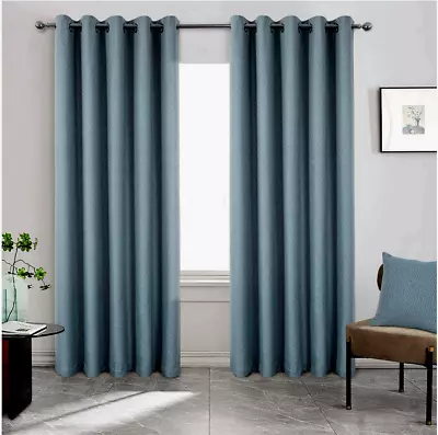 2 Panels 1 Pair DIGGA BLUE/GREEN DIAMOND CURTAINS EYELET 66 X90  • £44.99