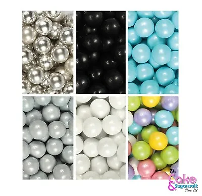 Edible Sugar Pearls Dragees Sprinkles 10mm Cup Cake Topper Decoration • £2.89