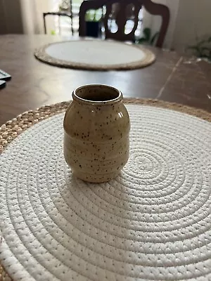 Vintage Art Pottery Vase Artist Signed Stoneware Handmade Signed 112 • $2