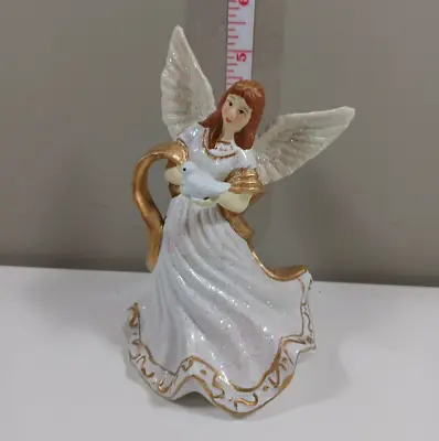 K's Collection Porcelain Angel Holding A Dove - 6” Figurine • $12