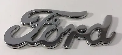 Chrome Metal Adhesive Stick On Script Emblem - 1940 Ford Style • $13.99