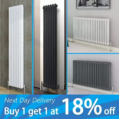 Cast Iron Style 2 3 Column Horizontal Vertical Traditional Radiator Vintage Rads • £66.97