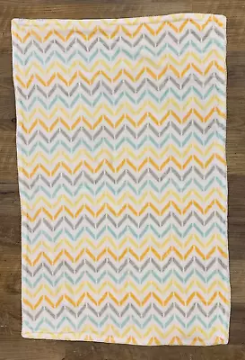 Little Miracles Chevron  Baby Blanket Plush Yellow Seafoam • $19.99