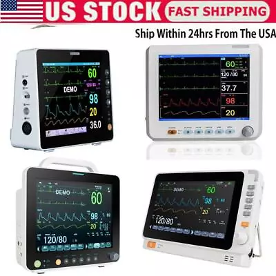 Lot Portable Medical Patient Monitor Vital Sign ICU ECG NIBP RESP TEMP SPO2 • $509