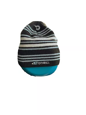 Unisex O'neill Stripes Beanie Snow Cap Black Blue White Hat • $15