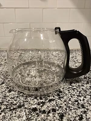 Mr Coffee 12 Cup Replacement Carafe Glass Coffee Pot Black Handle CLEAN NO LID • $14.99