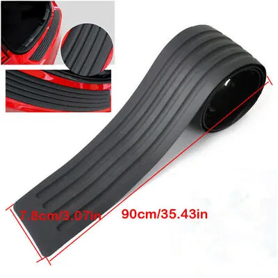 Car Rear Bumper Protector Trim Rubber Strip Trunk Sill Guard Scratch Pad Cover • $7.99