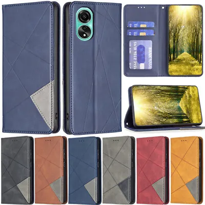 Splice Wallet Leather Flip Case For Oppo A59 A79 A98 A78 A38 A17 A17 A96 A57 A77 • $18.69