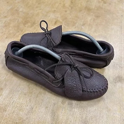 Minnetonka Weekend Driving Loafers Moccasins Shoes Moosehide Brown Size 11 (44) • $49.99