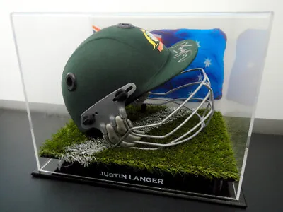 $279.99 • Buy ✺Signed✺ JUSTIN LANGER Replica Cricket Helmet PROOF COA Australia 2022 Shirt