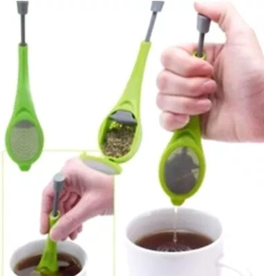 Reusable Loose Tea Leaf Infuser Strainer Filter Diffuser Squeeze Silicone Bag UK • £3.29