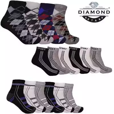 12 Pairs Mens Ankle Quarter Athletic Socks Cotton Low Cut Casual Size 9-1110-13 • $12.88