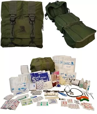 ELITE FIRST AID M17 STOCKED Corpsman Medic Bag Trauma Kit Military Survival ODG • $146.87