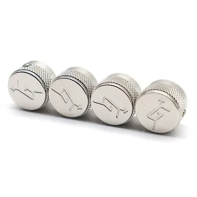 4Pcs Metal Bass Knobs Guitar Knobs Arrow Gretsch “G” Logo Control Knobs Nickel • $19.99