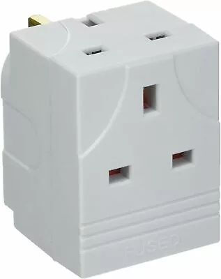 3 Way Gang Multi-Purpose Block Socket Splitter Mains Wall Adaptor UK Plug 13A • £5.49