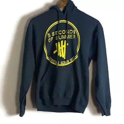 5 SECONDS OF SUMMER Mens Black Hoodie Long Sleeve Sweatshirt Size S Rock Logo • $39.99