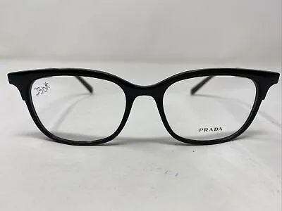 Prada Eyeglasses Frame Italy VPR 05V 264-101 55-19-145 Black Matte Full Rim WR13 • $117.50