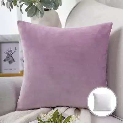 Soft Silky Velvet Series Decorative Throw Pillow 22  X 22  Pink Purple 1 Pack • $21.99