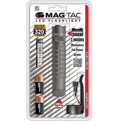 Maglite SG2LRC6 Mag-Tac Urban Gray Crowned Scalloped Bezel LED Flashlight • $100.47