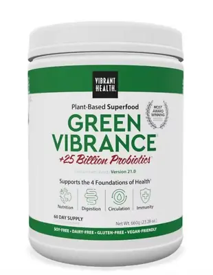 $75.99 • Buy Vibrant Health Green Vibrance Superfood + Probiotics Version 21.0 660g 23.28oz