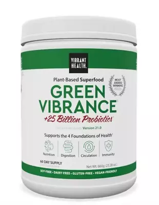 Vibrant Health Green Vibrance Superfood + Probiotics Version 21.0 660g 23.28oz • $79.95