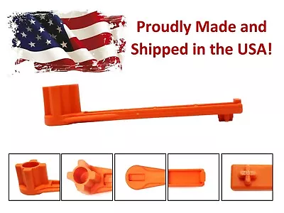 Orange 4-IN-1 Bung Drum Wrench 55-30-15 Gallon Water Barrel Nut Cap Plug • $9.99