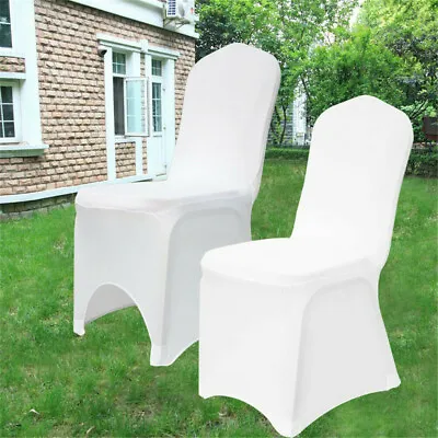 £164.89 • Buy Dining Room Chair Covers Slip SEAT Cover Stretch Removable Wedding White Black