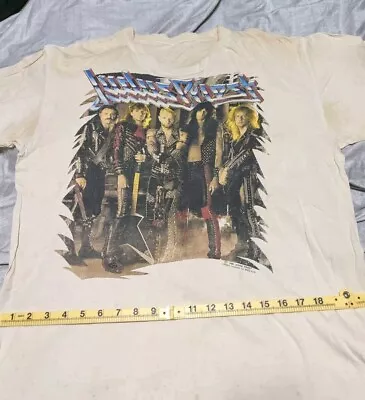 Vintage Judas Priest Painkiller Tour 1990 T-shirt The Brockum Size L Distressed  • $75