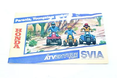 Vintage 1985 Honda SUIA Adventure Safety Manual 3 Wheeler ATV Big Rod • $18.50