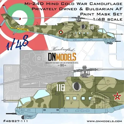 $31.99 • Buy Mi-24 Hind Cold War Camo Private & Bulgarian AF Paint Masks DN Models 1/48
