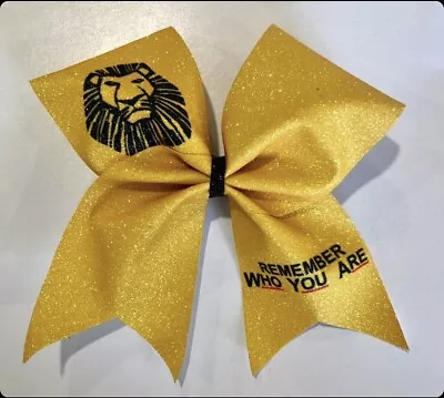 1 Lion Cheerleading Cheer Hair Bow  Yellow Gold • £10