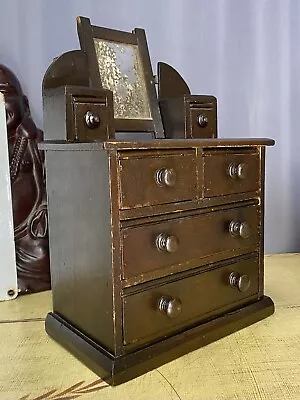 Antique Victorian Apprentice Chest Of Drawers Jewellery Box Collectors Cabinet • £75