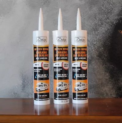 3x Ziollo RV Flex Repair Caulking Lap Sealant Self Leveling EPDM Sealant • $59.99